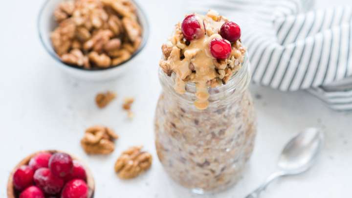 Apples + Peanut Butter Overnight Oats
