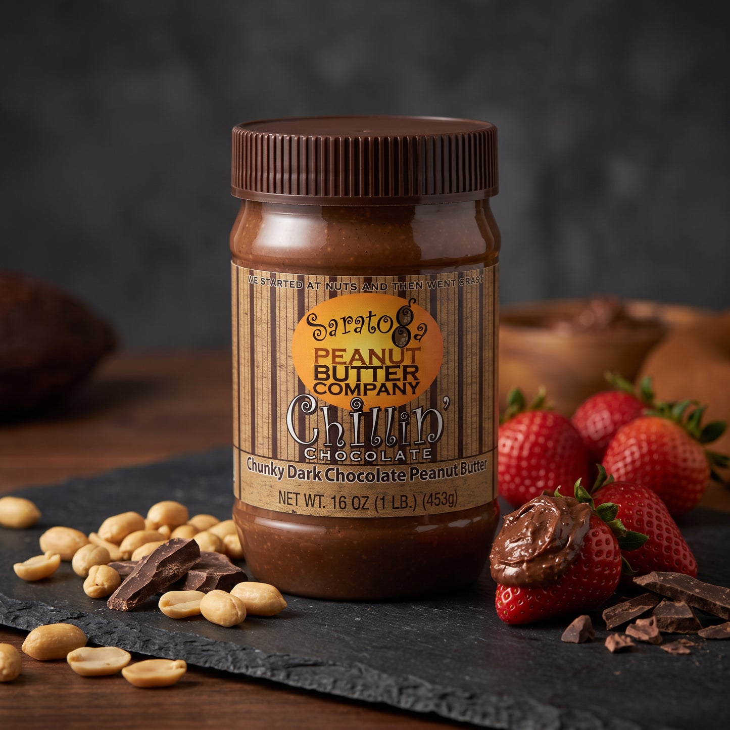 Chillin' Chocolate – Chunky Dark Chocolate Peanut Butter