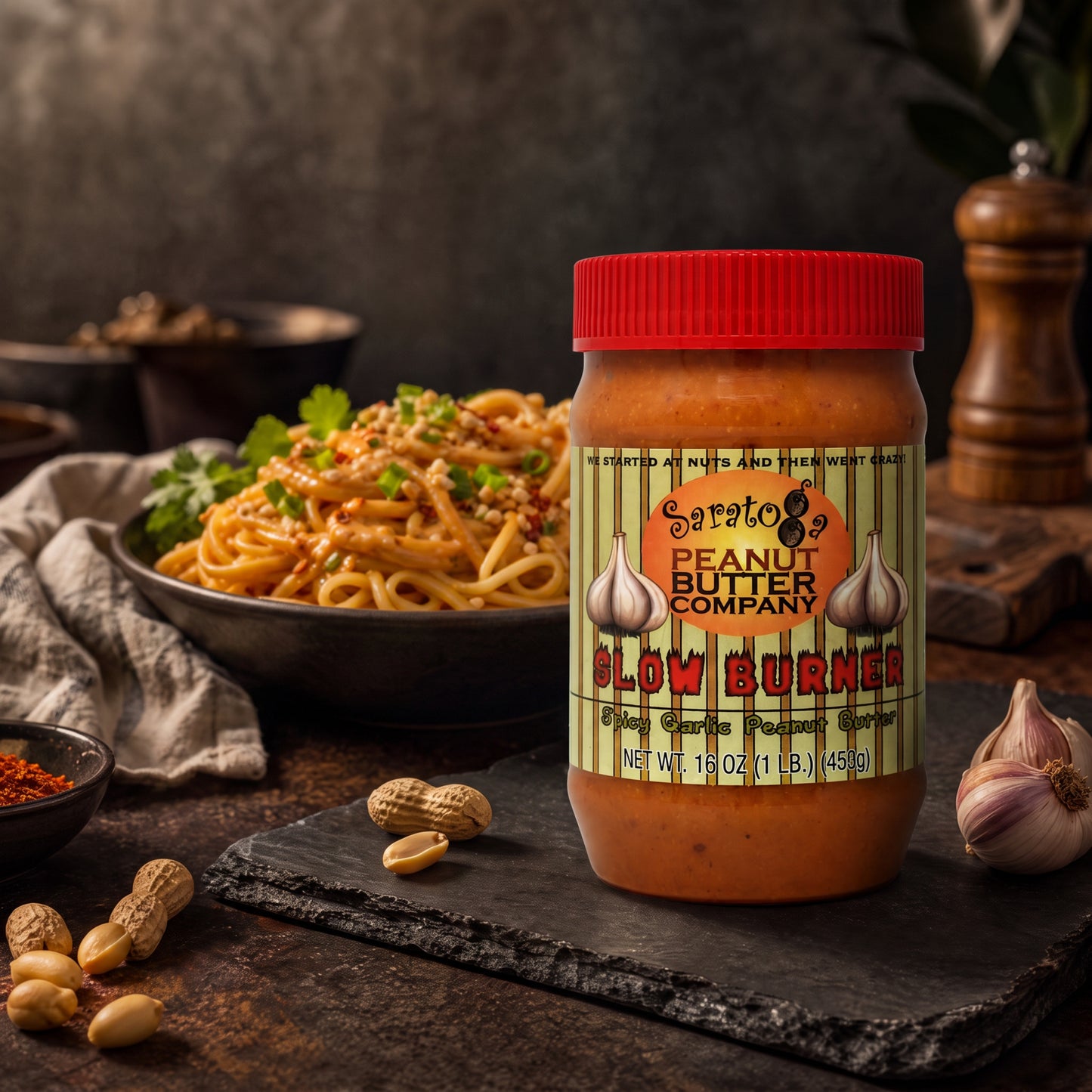 Slow Burner – Spicy Garlic Sriracha Peanut Butter