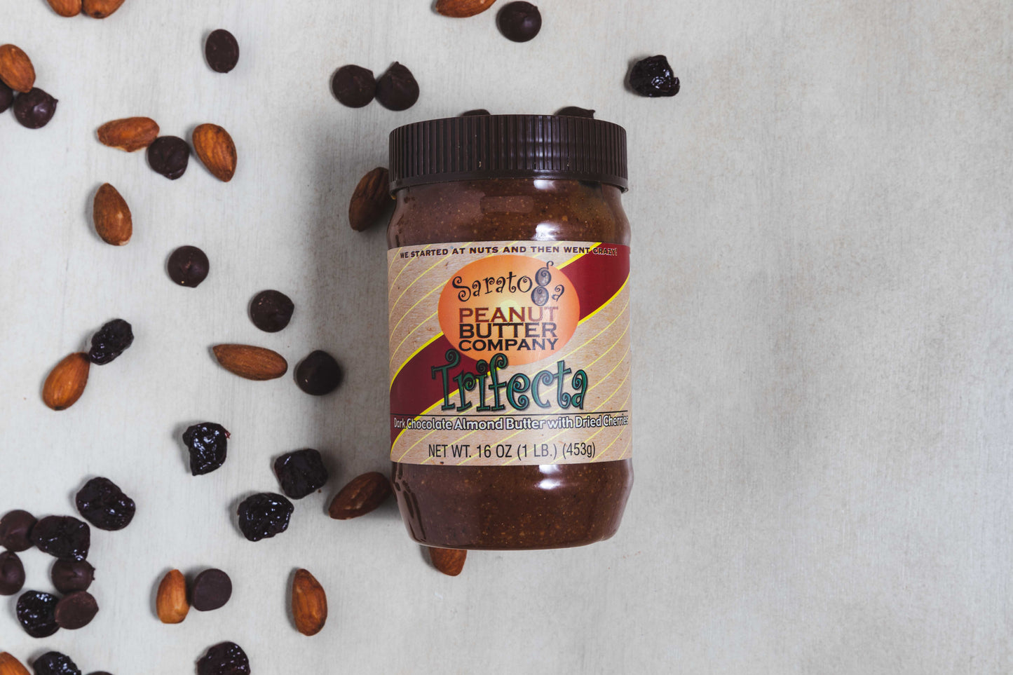 Trifecta – Dark Chocolate Almond Butter with Cherries